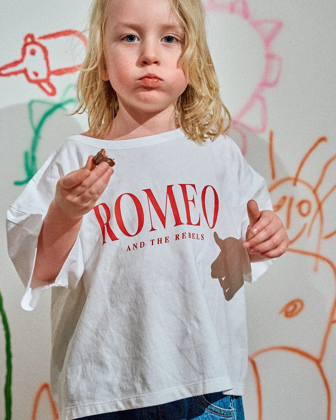 Romeo & The Rebels Tee - White/ Cherry