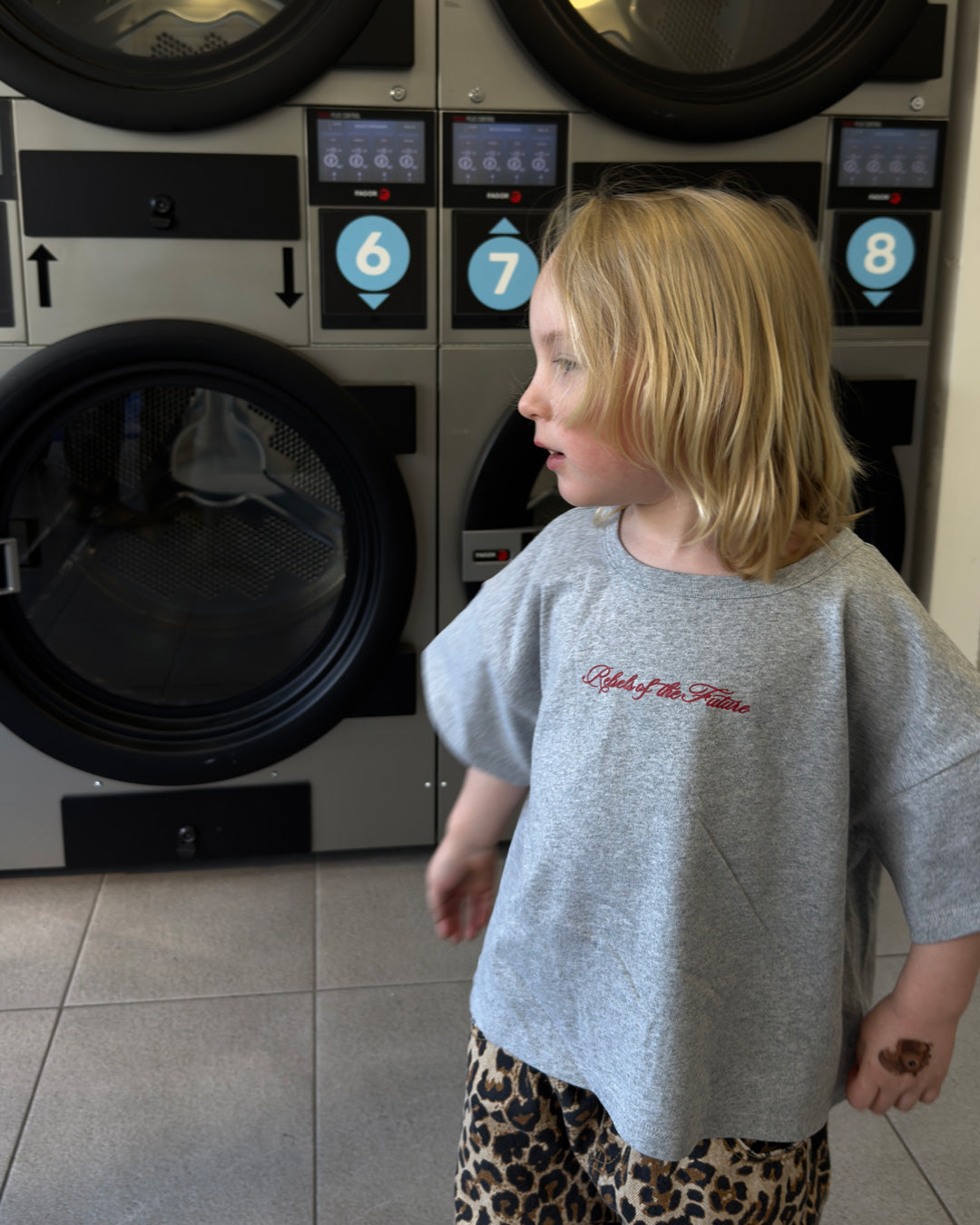 Rebels Script Tee - Grey Marle/ Cherry