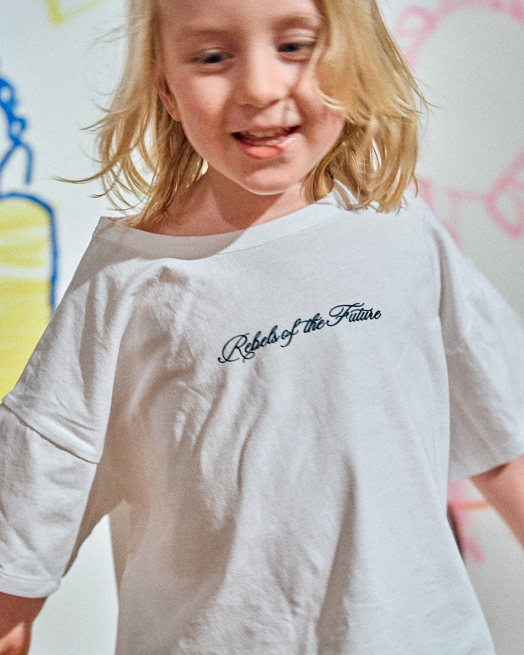 Rebels Script Tee - White/ Navy