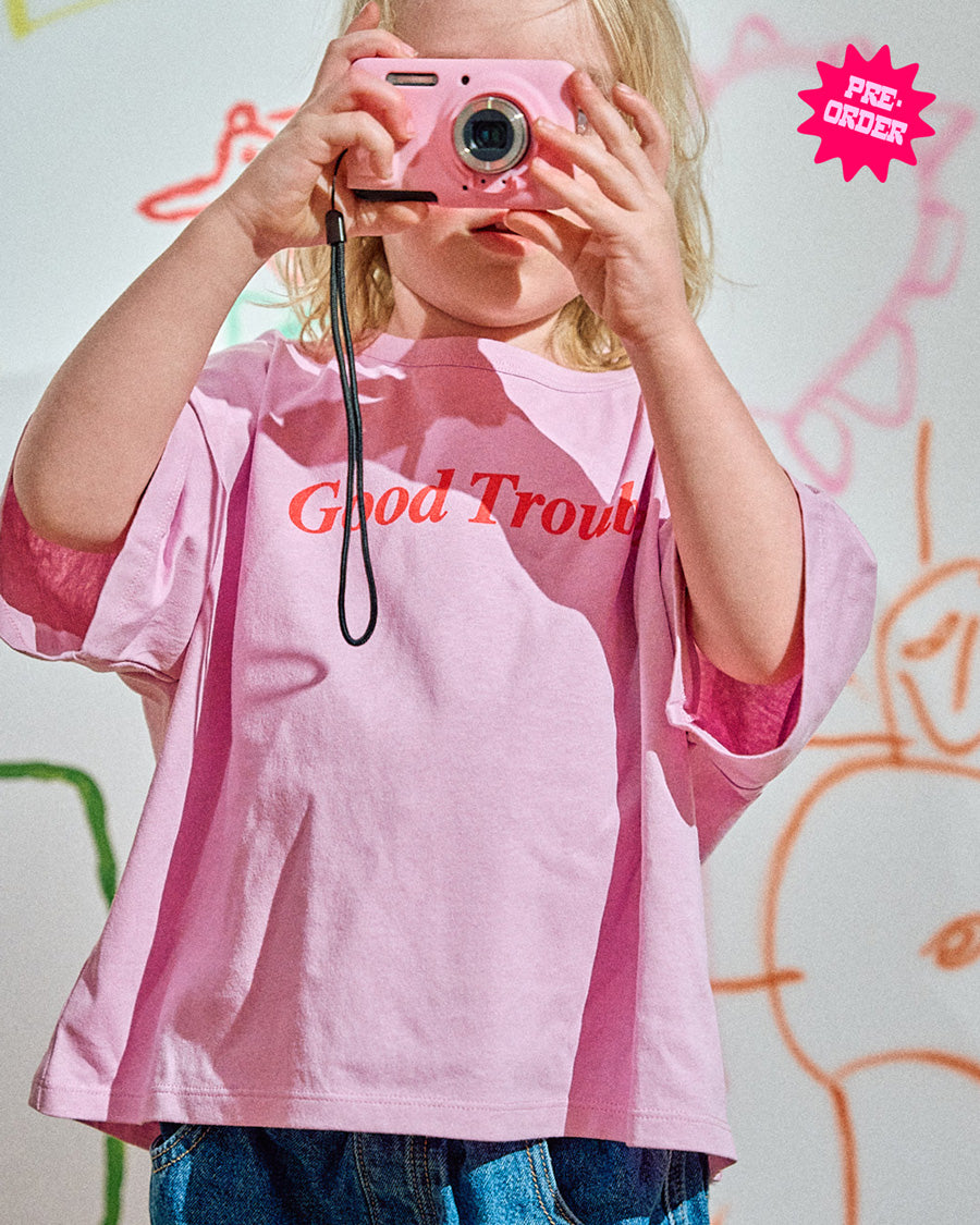 Good Trouble Tee - Floss/ Neon Red **PRE-ORDER**