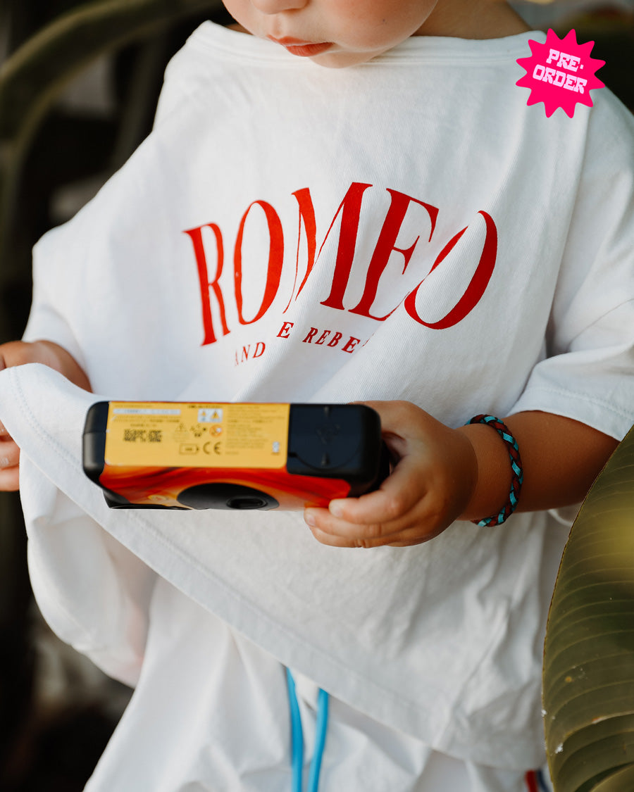 Romeo &amp; The Rebels Tee - White/ Cherry **PRE-ORDER**