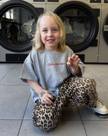 Rebels Script Tee - Grey Marle/ Cherry