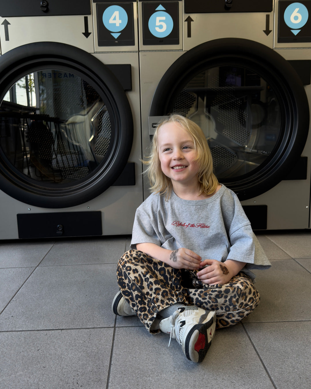 Rebels Script Tee - Grey Marle/ Cherry