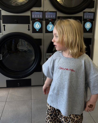 Rebels Script Tee - Grey Marle/ Cherry