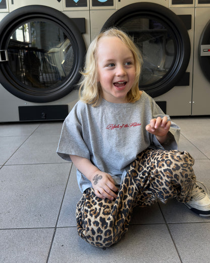 Rebels Script Tee - Grey Marle/ Cherry